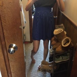 Francesca's blue skirt